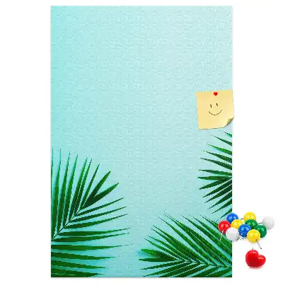 Tableau de liège décoratif motif feuilles artistiques abstraites