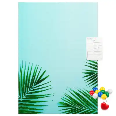 Tableau de liège décoratif Feuilles artistiques abstraites