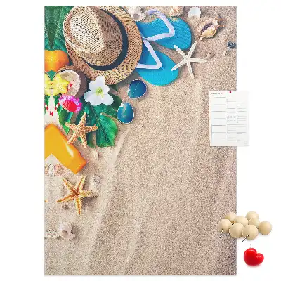 Image tableau en liège Plage paradisiaque