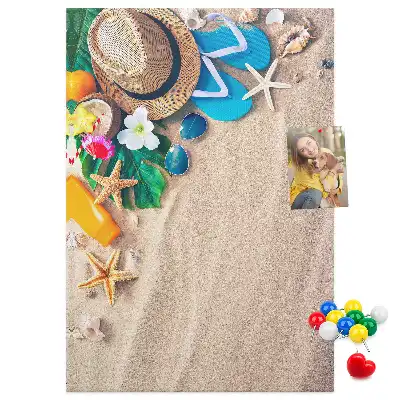 Image tableau en liège Plage paradisiaque