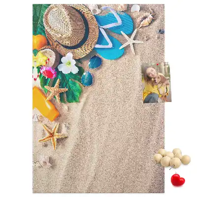 Image tableau en liège Plage paradisiaque