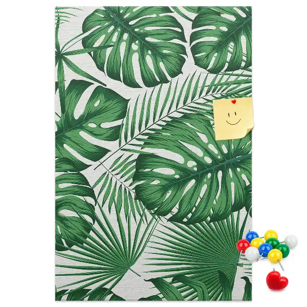 Image tableau en liège Feuilles vertes de monstera