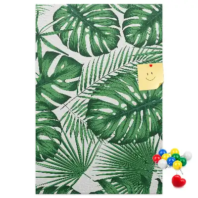 Tableau en liège motif feuilles de monstera