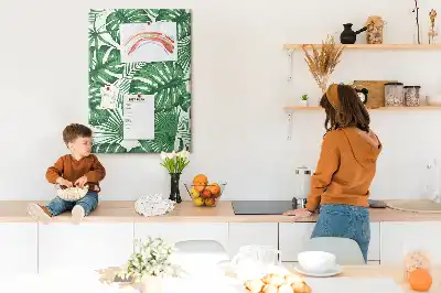 Image tableau en liège Feuilles vertes de monstera