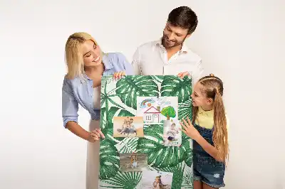 Image tableau en liège Feuilles vertes de monstera