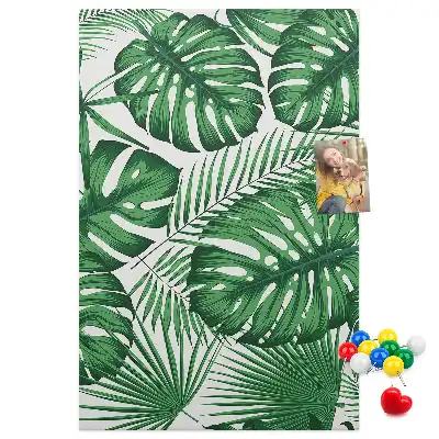 Image tableau en liège Feuilles vertes de monstera