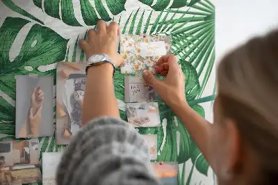 Image tableau en liège Feuilles vertes de monstera
