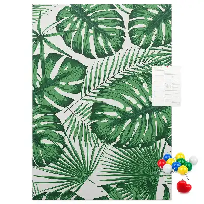 Image tableau en liège Feuilles vertes de monstera