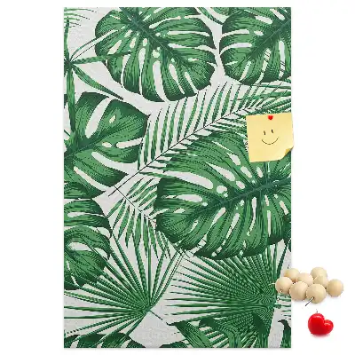 Image tableau en liège Feuilles vertes de monstera