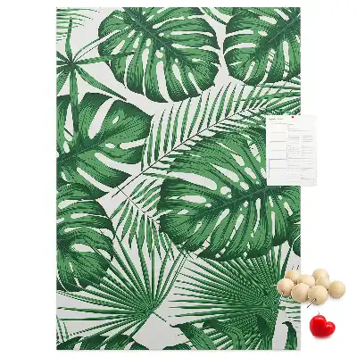 Image tableau en liège Feuilles vertes de monstera
