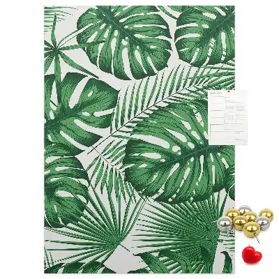 Image tableau en liège Feuilles vertes de monstera