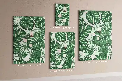 Image tableau en liège Feuilles vertes de monstera