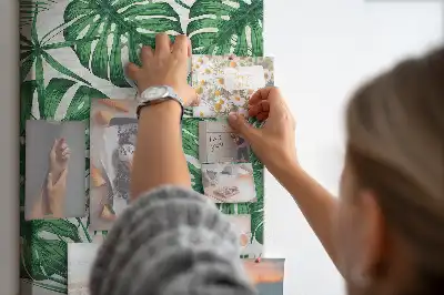 Image tableau en liège Feuilles vertes de monstera