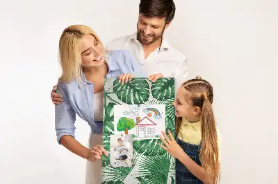 Image tableau en liège Feuilles vertes de monstera