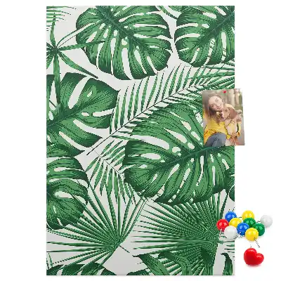Image tableau en liège Feuilles vertes de monstera