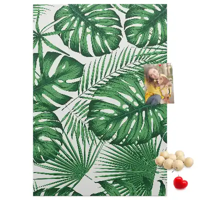 Image tableau en liège Feuilles vertes de monstera