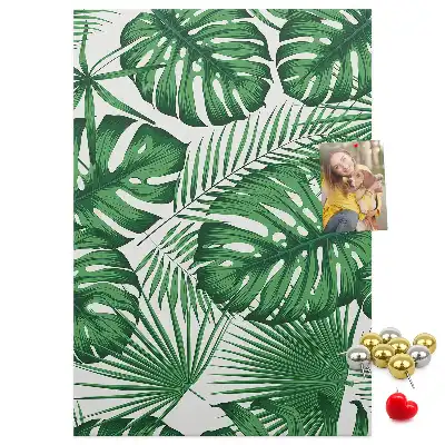 Image tableau en liège Feuilles vertes de monstera
