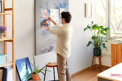 Tableau affichage liège Abstraction peinte