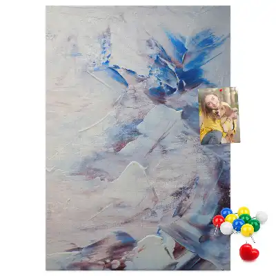 Tableau affichage liège Abstraction peinte