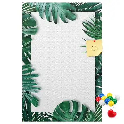 Tableau en liège décoratif motif feuilles de Monstera