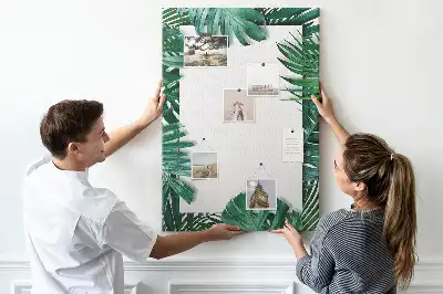 Tableau de liège décoratif Garniture de feuilles de Monstera