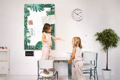 Tableau de liège décoratif Garniture de feuilles de Monstera