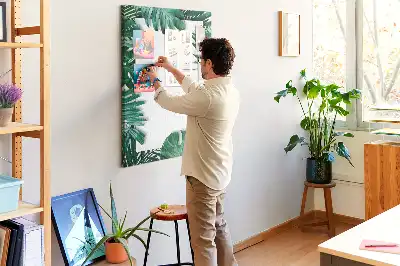 Tableau de liège décoratif Garniture de feuilles de Monstera