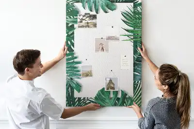 Tableau de liège décoratif Garniture de feuilles de Monstera