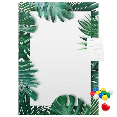 Tableau de liège décoratif Garniture de feuilles de Monstera