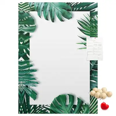 Tableau de liège décoratif Garniture de feuilles de Monstera