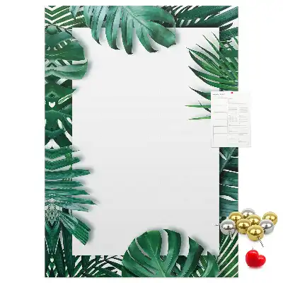 Tableau de liège décoratif Garniture de feuilles de Monstera