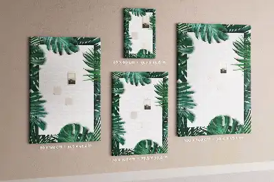 Tableau de liège décoratif Garniture de feuilles de Monstera