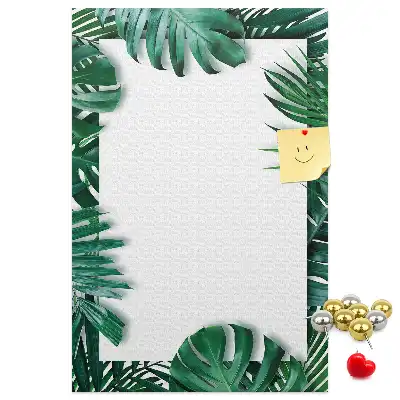 Tableau de liège décoratif Garniture de feuilles de Monstera