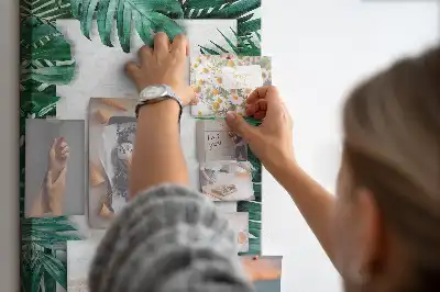 Tableau de liège décoratif Garniture de feuilles de Monstera