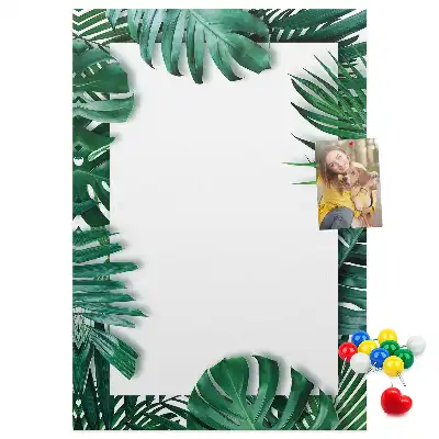 Tableau de liège décoratif Garniture de feuilles de Monstera