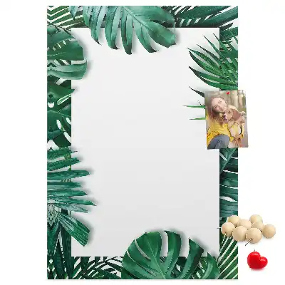 Tableau de liège décoratif Garniture de feuilles de Monstera