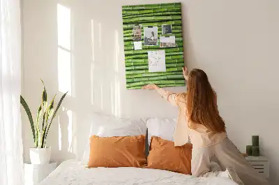 Tableau affichage liège Tapis mural en bambou