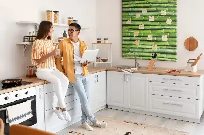 Tableau affichage liège Tapis mural en bambou