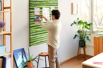 Tableau affichage liège Tapis mural en bambou