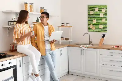 Tableau affichage liège Tapis mural en bambou