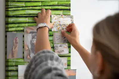 Tableau affichage liège Tapis mural en bambou