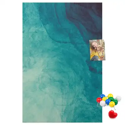 Image tableau en liège Abstraction aux couleurs de la mer