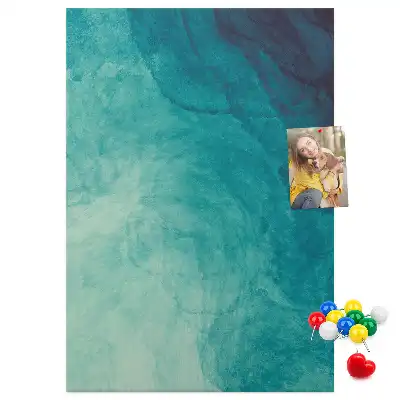 Image tableau en liège Abstraction aux couleurs de la mer