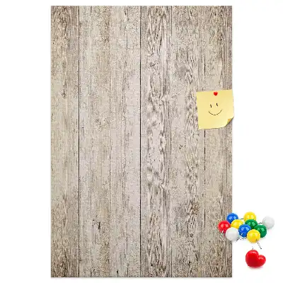 Tableau d'affichage en liège aspect lames de parquet en bois