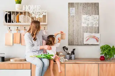 Tableau affichage liège Lames de parquet en bois