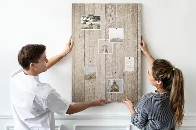 Tableau affichage liège Lames de parquet en bois