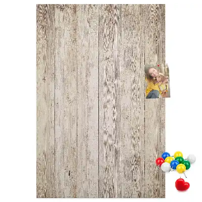 Tableau affichage liège Lames de parquet en bois