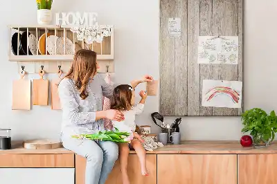 Tableau affichage liège Lames de parquet en bois