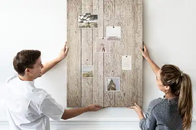 Tableau affichage liège Lames de parquet en bois