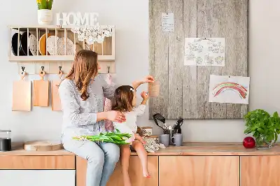 Tableau affichage liège Lames de parquet en bois